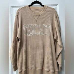 Aerie Oversized Waffle Crew Sweater